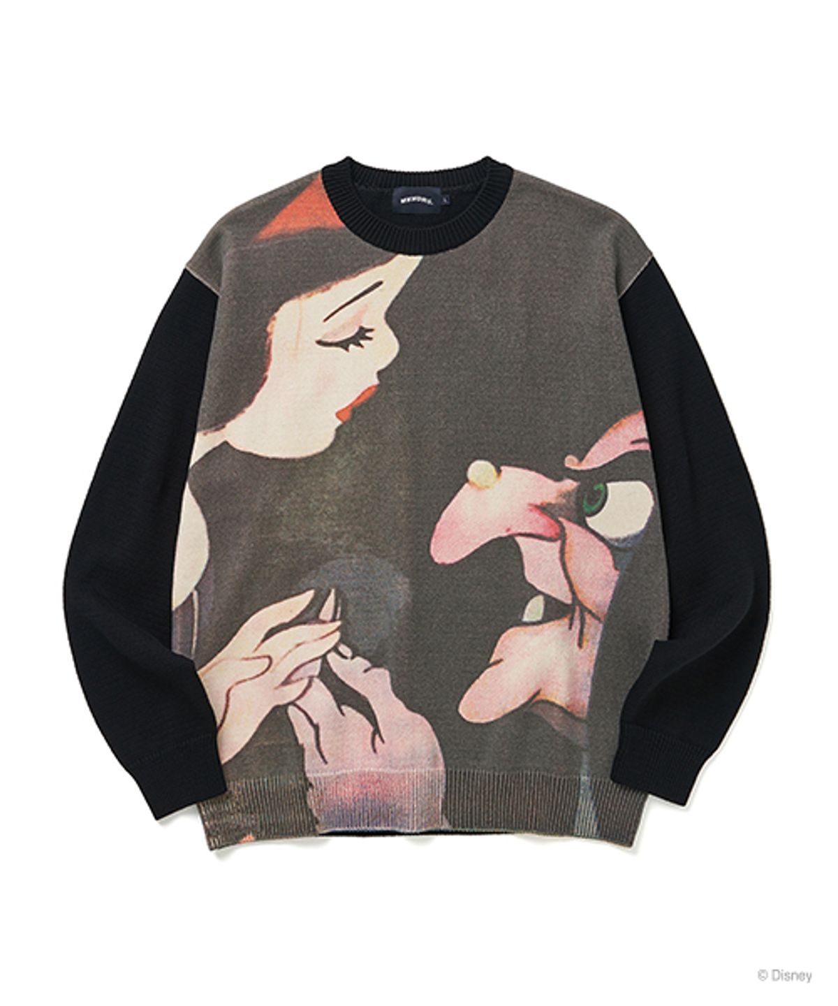 위캔더스(WKNDRS) SNOW WHITE KNIT SWEATER (BLACK)