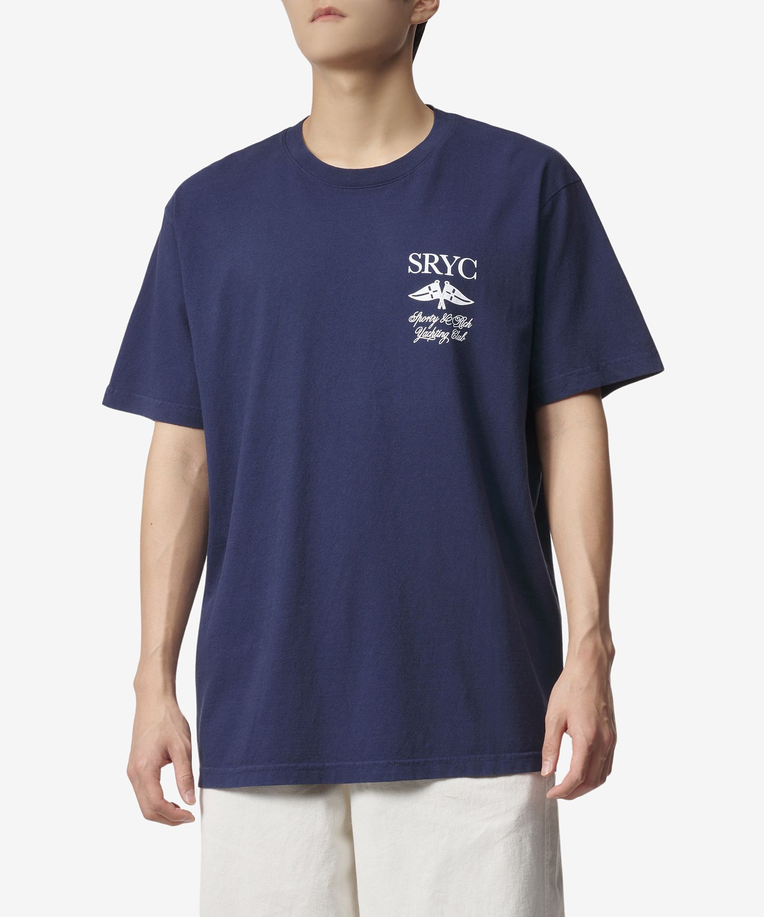 Tシャツ・カットソー Sporty & Rich Unisex Yacht Club Logo Tee TS882NA T-shirt Sporty & Rich Yacht Club T-Shirt TS882NA | FLEXDOG