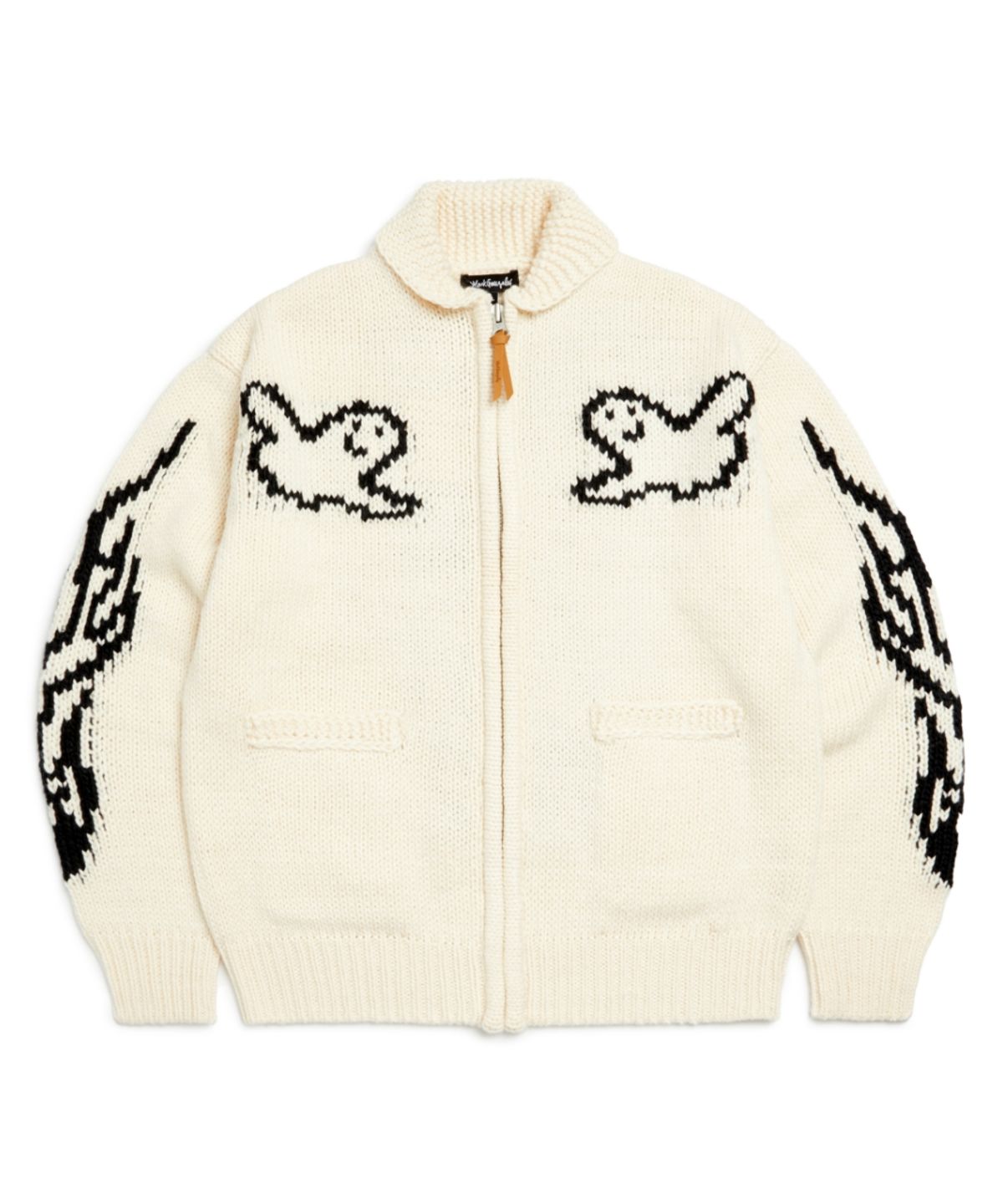 마크곤잘레스(MARK GONZALES) MG COWICHAN ZIP-UP KNIT JACKET - IVORY