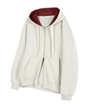 2WAY 시그니처1 후드집업_크림