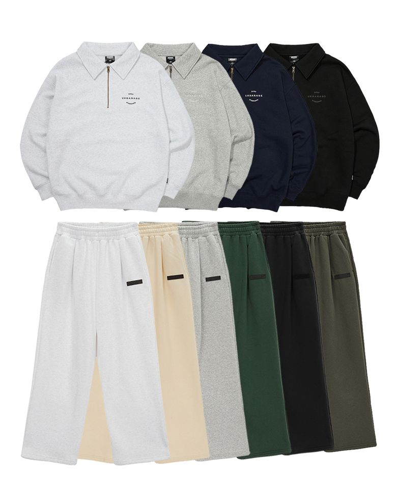 [SET] 데일리 스탠다드 하프 집업 + 와이드 팬츠