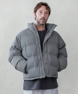 슬럽 헤비 숏패딩 다크그레이