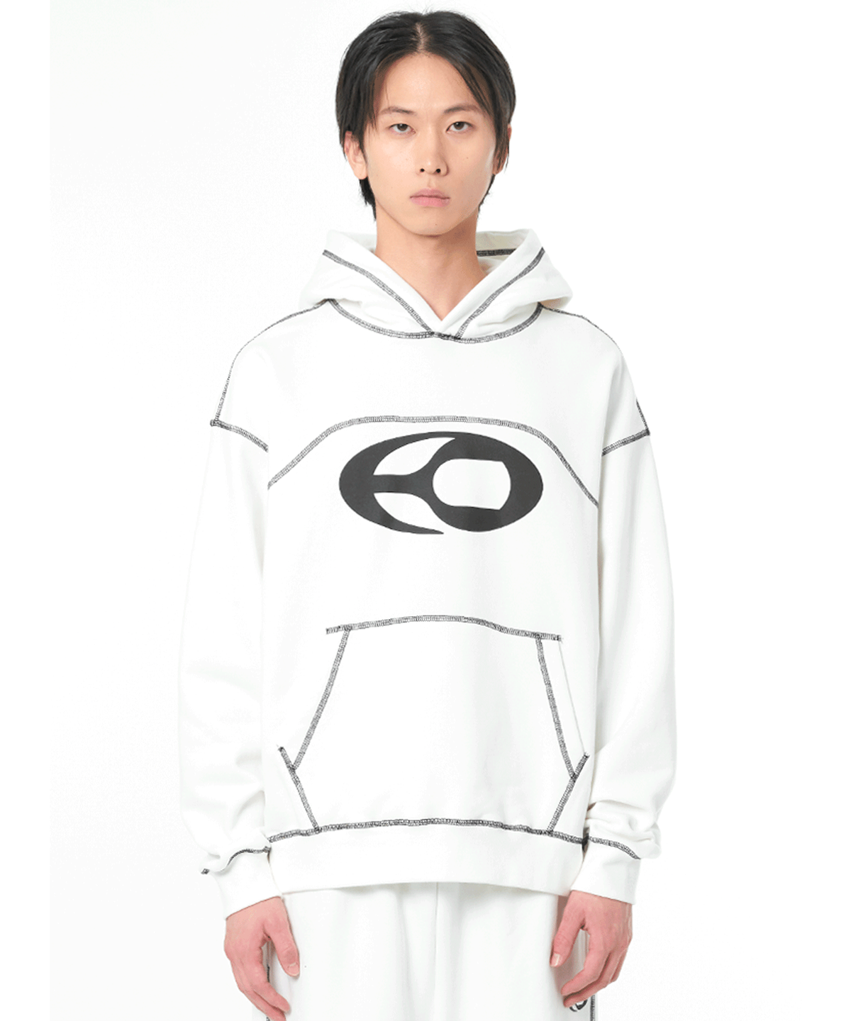 오픈야드(오와이)(OPENYARD(OY)) C.S LOGO HOODIE-WHITE