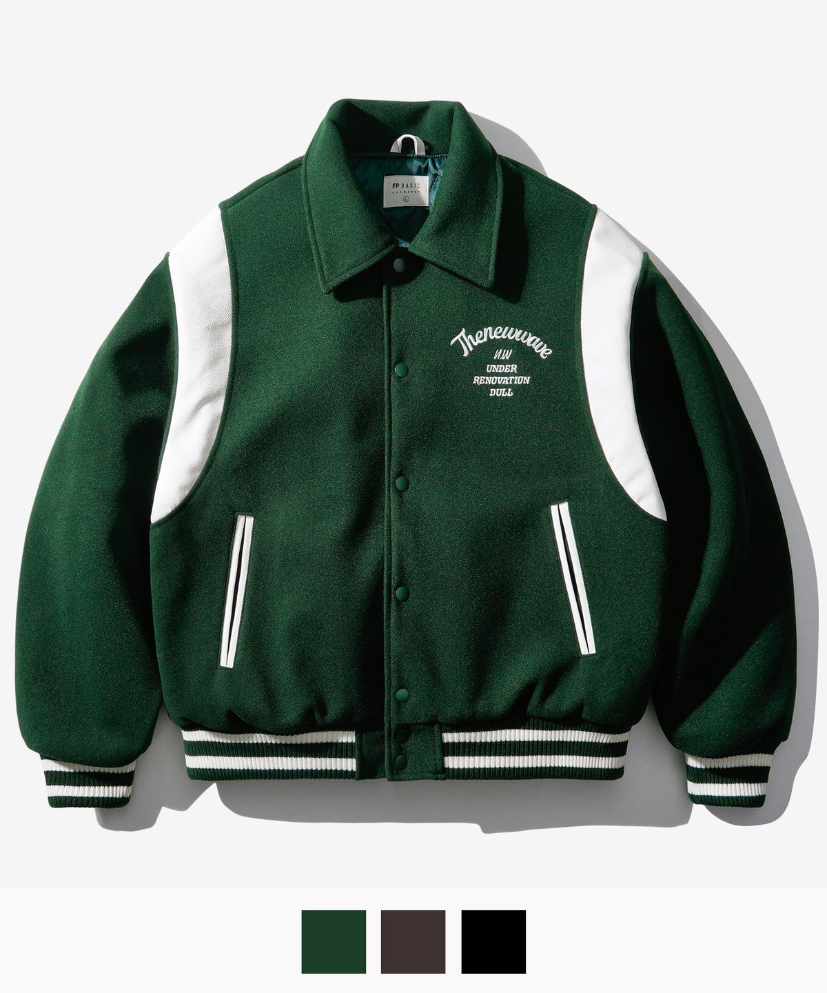 페플(FP142) 더뉴웨이브 울카라 바시티 자켓 다크그린 JDOT1434