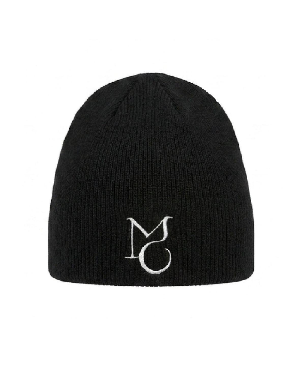 무아르모아(MOIREMOA) MO logo knit beanie-black