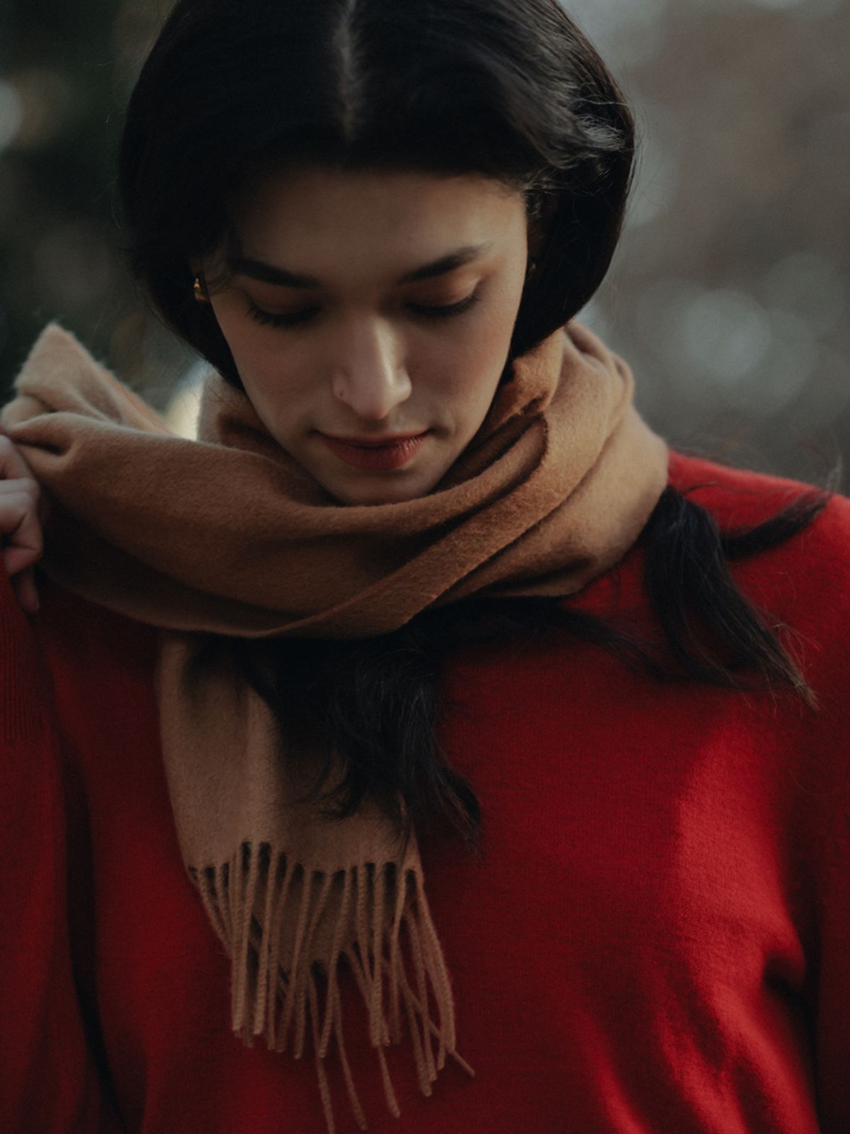 시엔느(SIENNE) Cashmere100 Muffler (Camel)