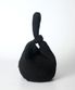 Wool dumpling wrist bag - Black