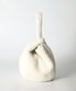Wool dumpling wrist bag - Ivory