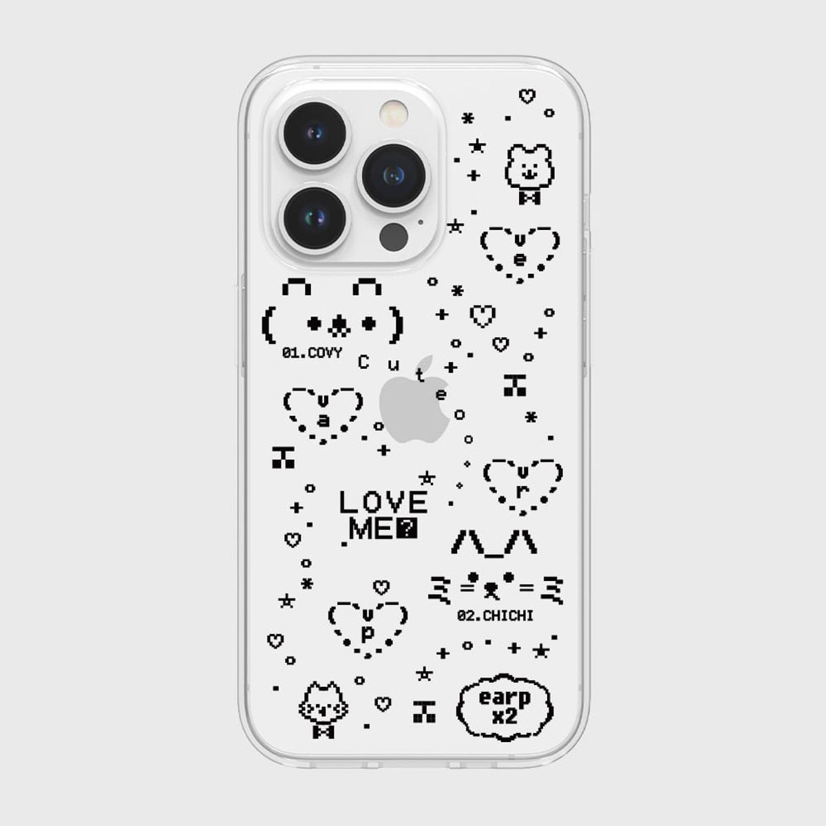 어프어프(EARPEARP) [아이폰 17 추가]EMOJI COVY CHICHI-BLACK(젤리)