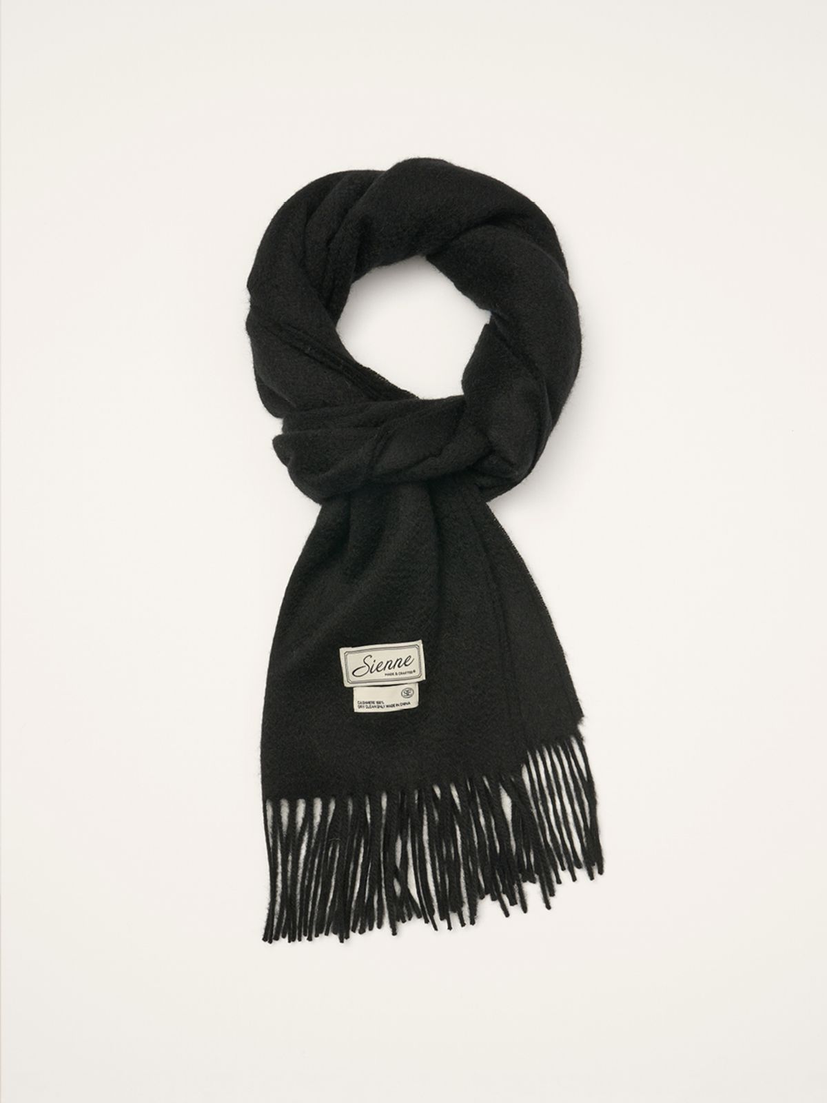시엔느(SIENNE) Cashmere100 Muffler (Black)