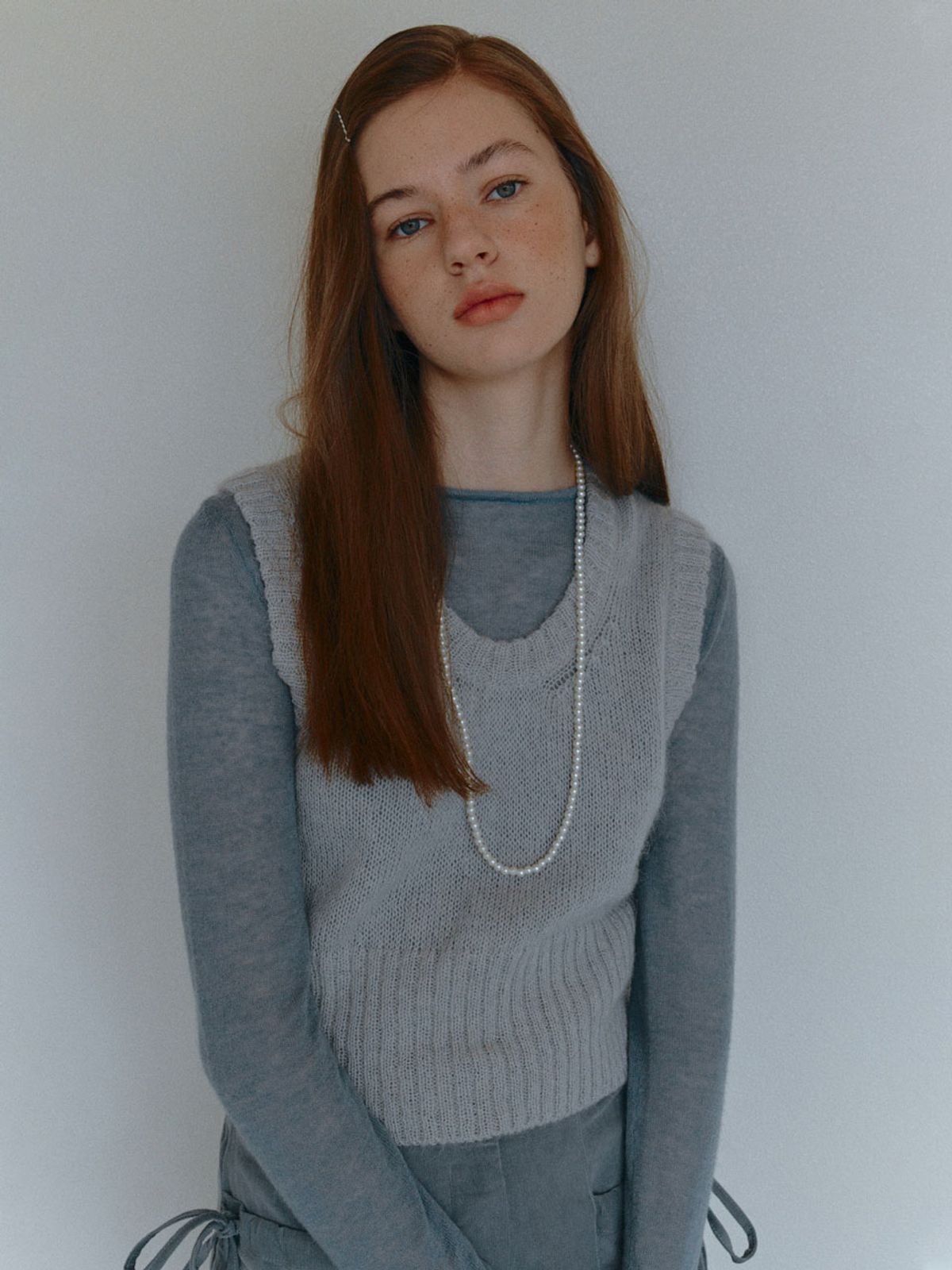 셀리테일즈(CELITAILS) MOHAIR KNIT VEST_GREY