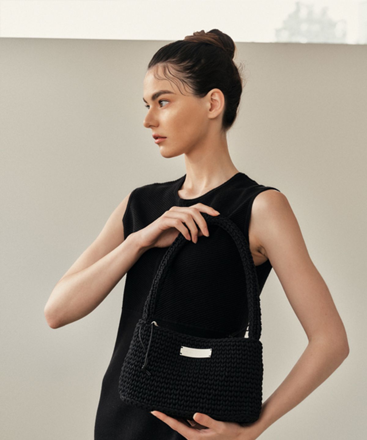 화이트프로젝트(WHITE PROJECT) HAND MADE SHOULDER BAG_BLACK