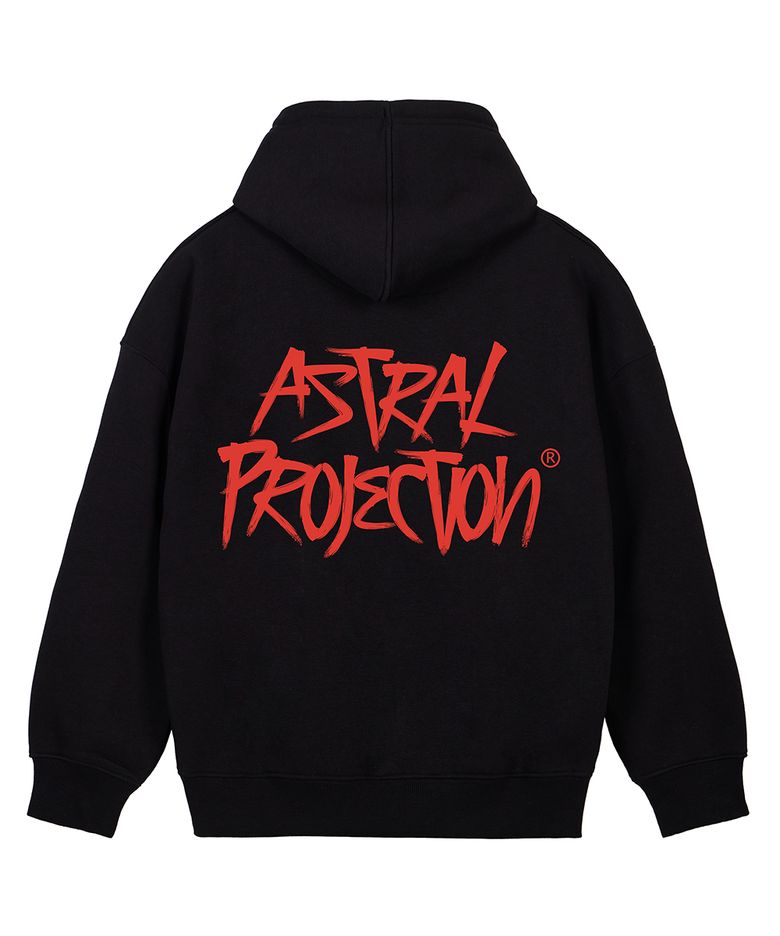 그래피티 레터링 오버핏 와이드 숄더 후디_블랙