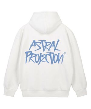 그래피티 레터링 오버핏 와이드 숄더 후디_화이트