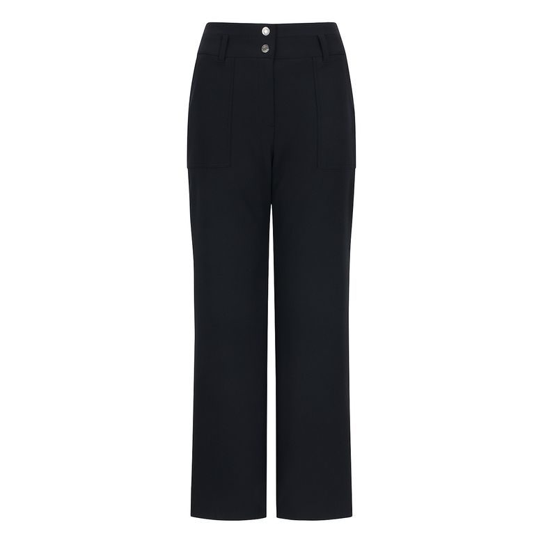 Pocket Semi Wide Pants_Black