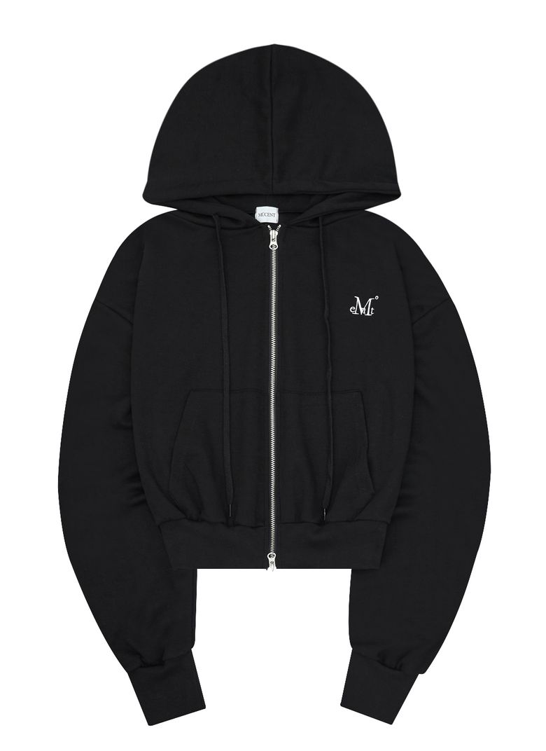 SIGNATURE HOOD ZIP-UP WOMAN (Black, Gray)
