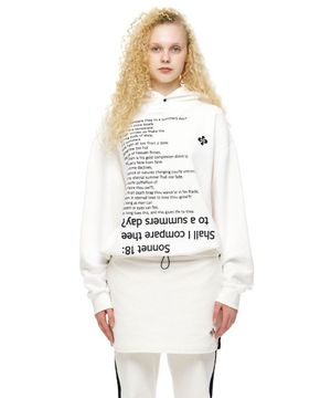 SONNET 18 HOODIE / white