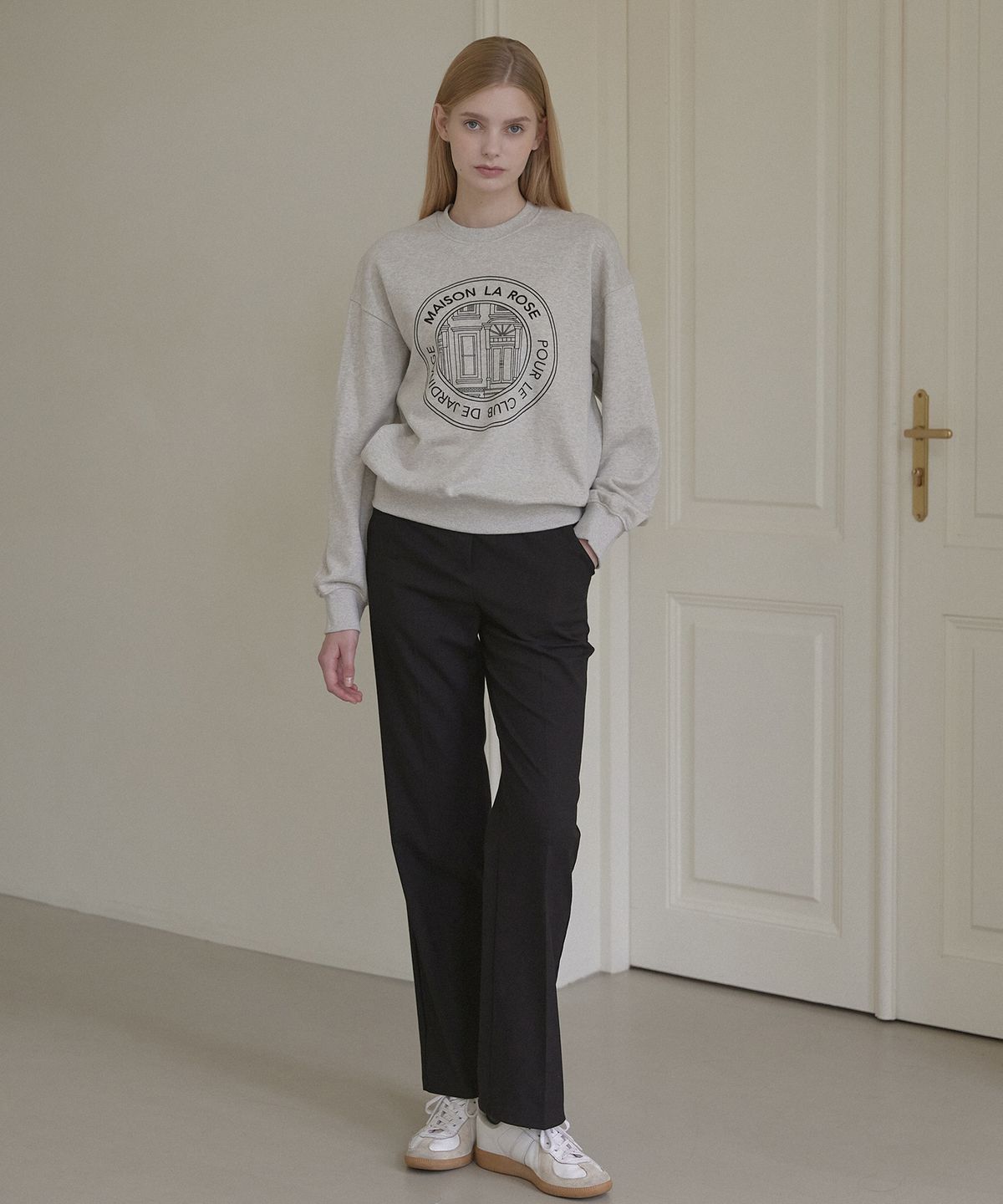 논로컬(NONLOCAL) Waist Band Straight Pants - Black