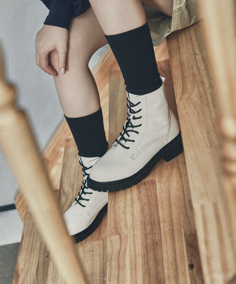 4.5cm 레이스업 워커부츠 로니(CW0056WH)