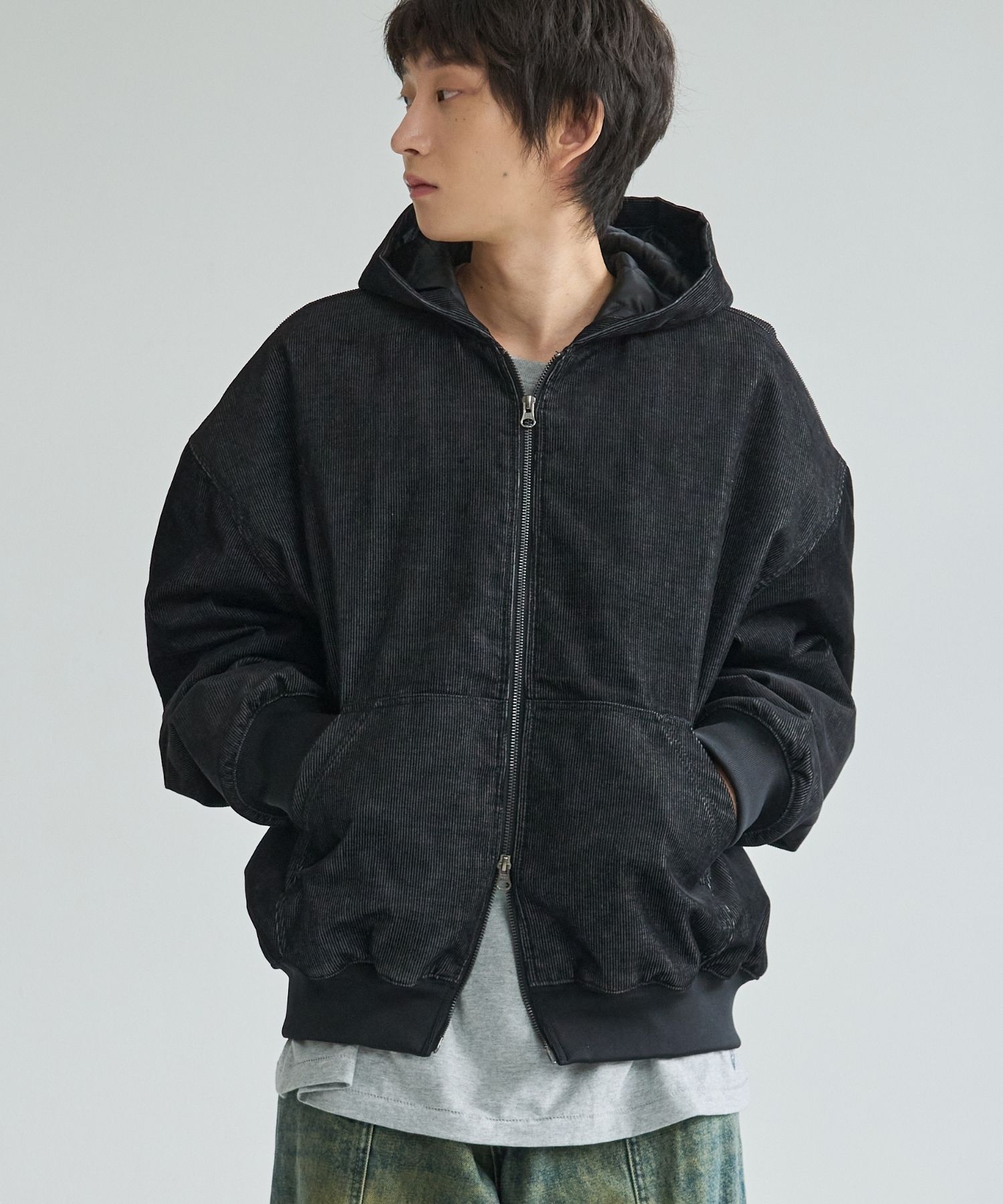 MUSINSA公式 | EAST SERVICE SHOP ヴィンテージフードパーカー春用 