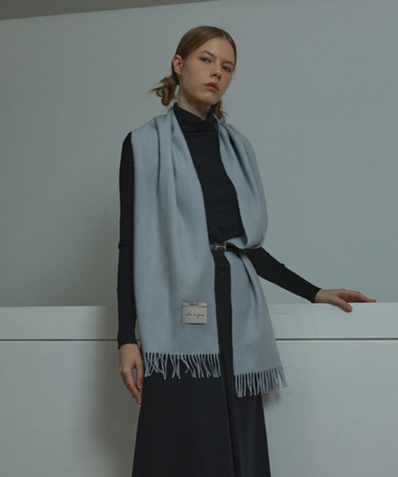 [기프트박스]_cashmere muffler_sky bue_남녀공용
