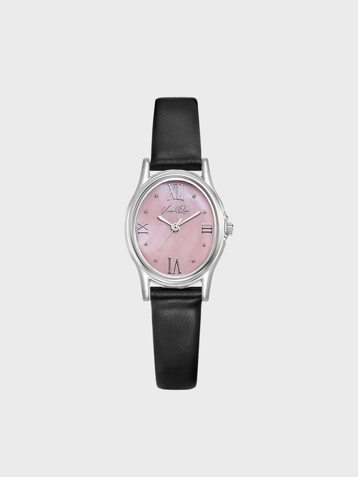 벤앤쿠(VENANDQU) Gem-Silver/Rose (Black leather)