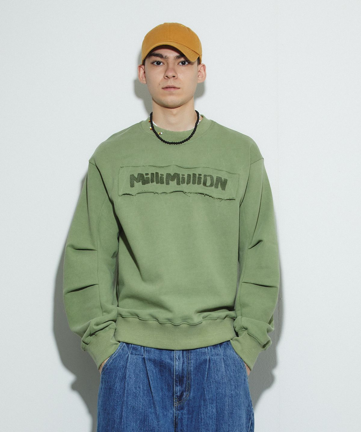 밀리밀리언(MILLIMILLION) COBBLESTONE VINTAGE  MTM T11-OLIVE GREEN