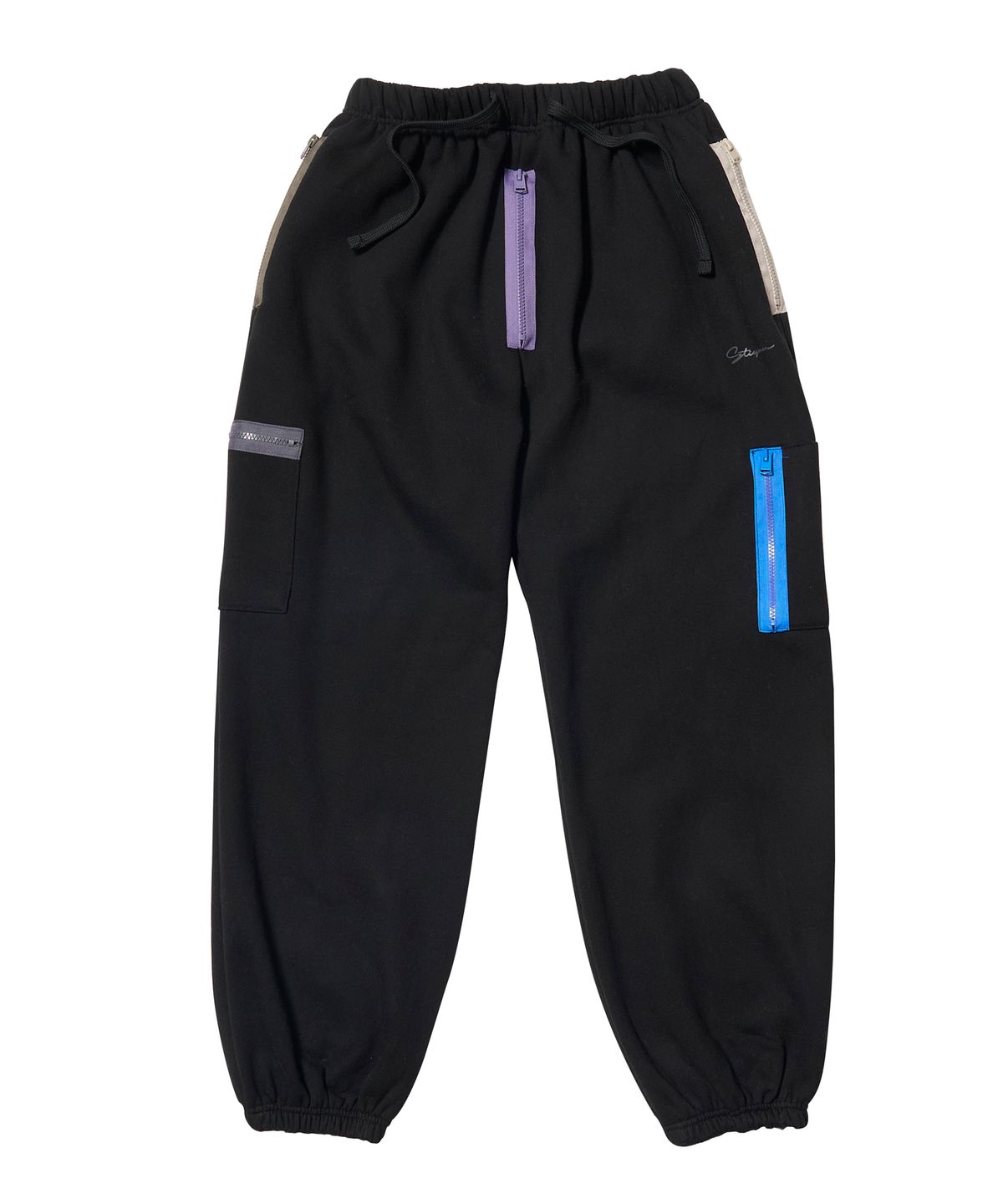 스티그마(STIGMA) ZIPPER WIDE JOGGER PANTS BLACK