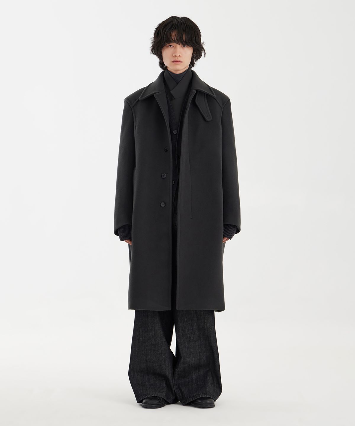 유스(YOUTH) Mac Coat - Charcoal Grey