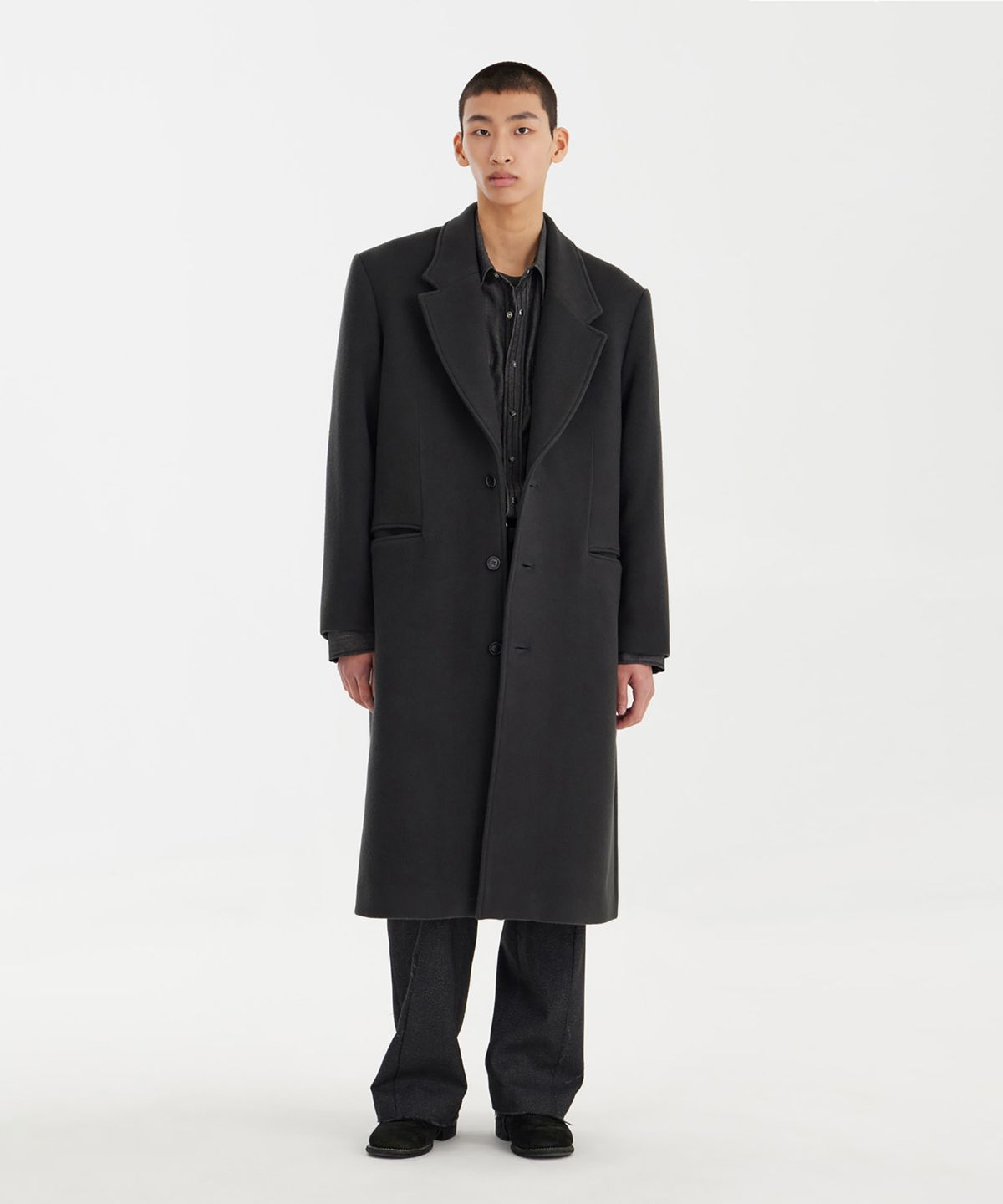 유스(YOUTH) Chesterfield Coat - Charcoal Grey