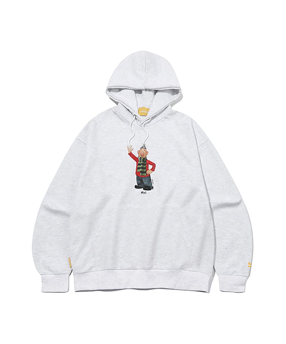 ★MAINBOOTH★Original Logo Hood T-shirt(CLOUD GRAY)★正規品 MUSINSA | MAINBOOTH [Pat and Matt] Matt Hooded T-shirt