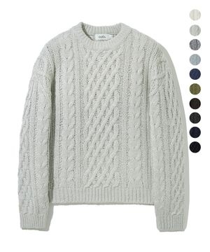 [연둡 PICK] 라운드 피셔맨 세미 크롭 니트 11 COLOR COOSKT050
