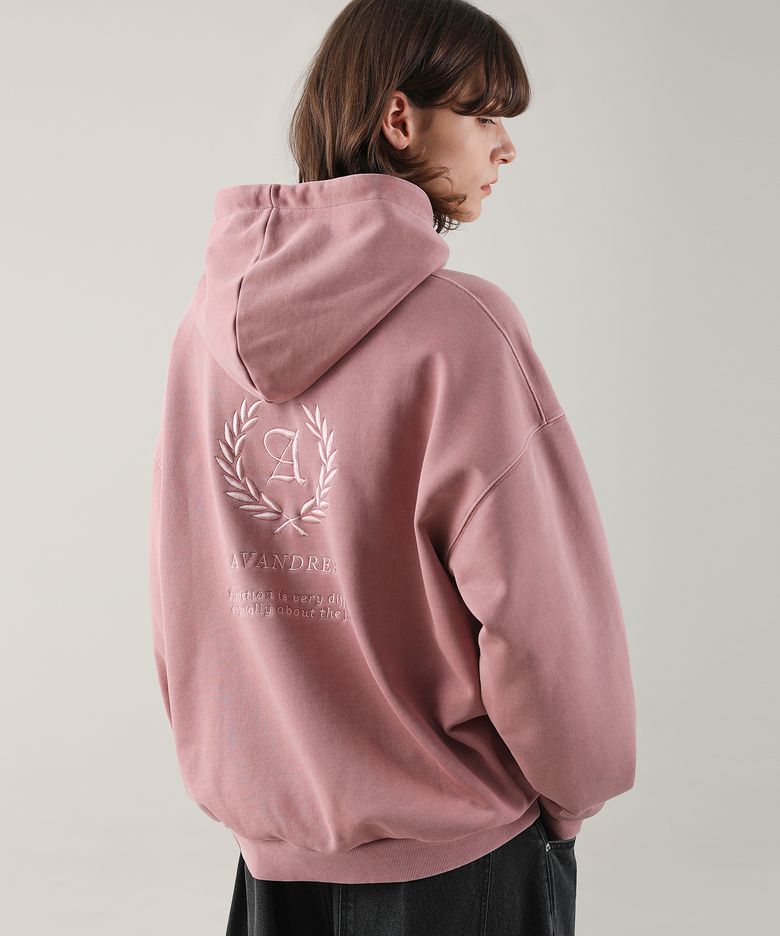 UNISEX LAUREL OVERSIZED HOODIE PIGMENT DEEP PINK