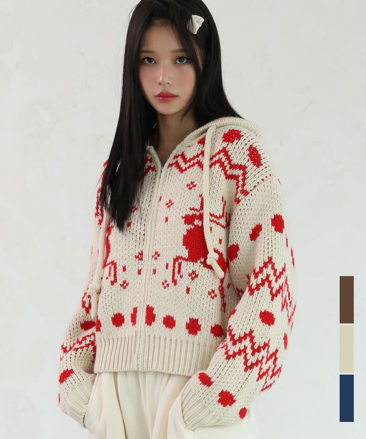 어반드레스(AVANDRESS) Swiss Nordic Hood Zip-up - 3COL