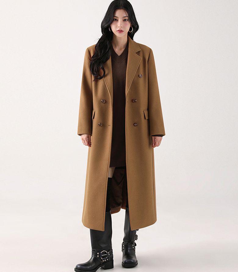Anna Double Long Coat CAMEL