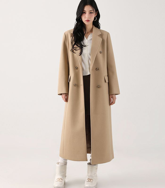 MUSINSA | AVANDRESS Anna Double Long Coat LIGHT BEIGE