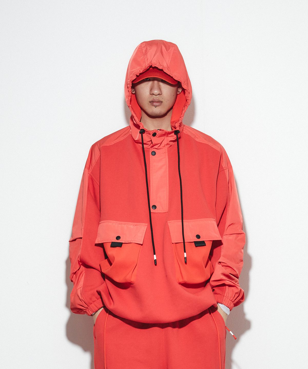 밀리밀리언(MILLIMILLION) SANDSTONE HYBRID HOODIE T19 -ORANGE