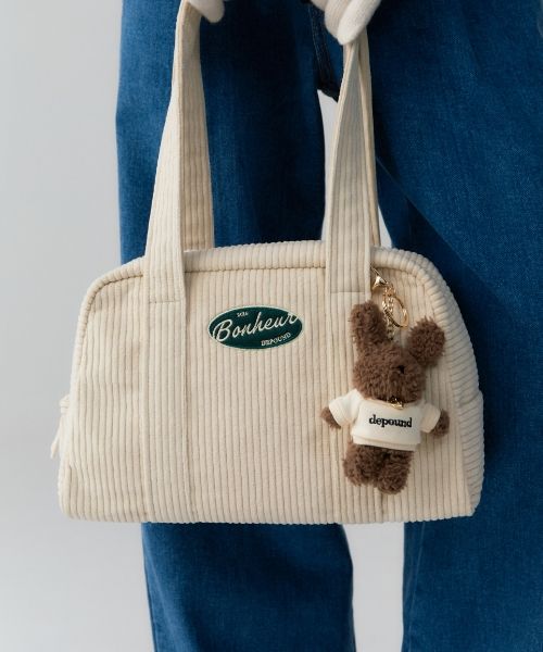 トートバッグ depound Bowling Corduroy Tote Bag Ivory DP2479BG010DIVXX bowling corduroy bag (tote) - beige - DEPOUND CO LTD