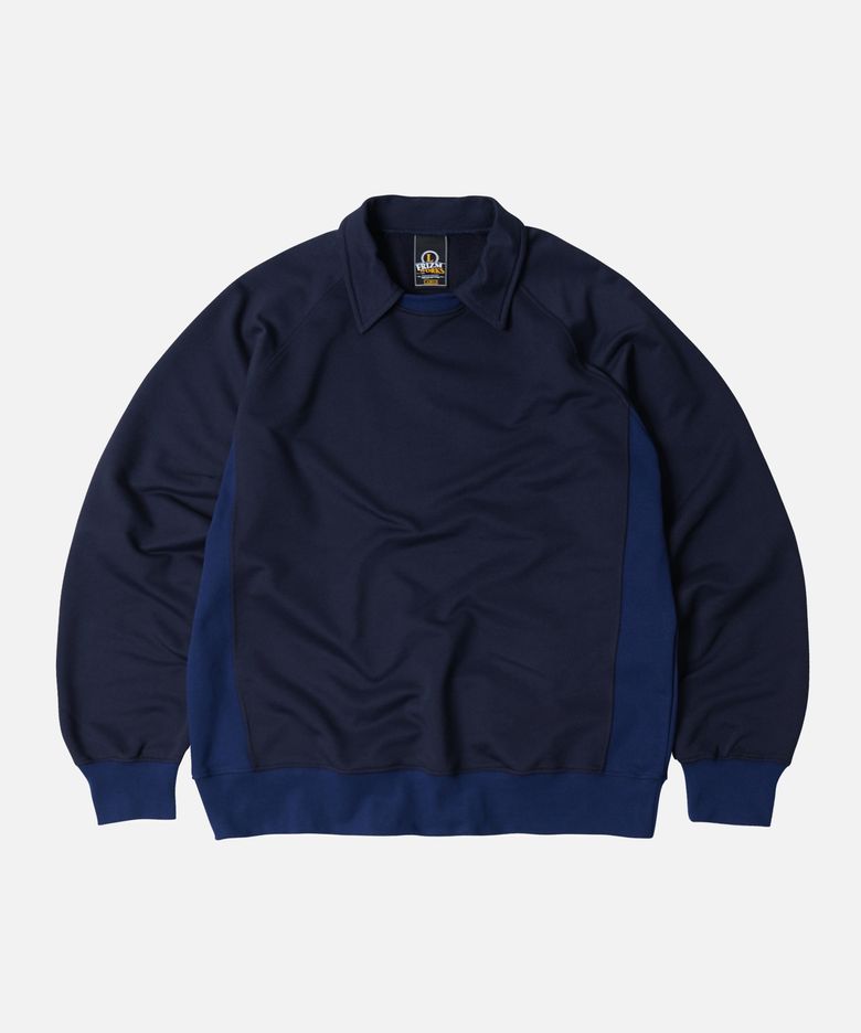 COLLAR LAYERED SWEATSHIRT _ NAVY