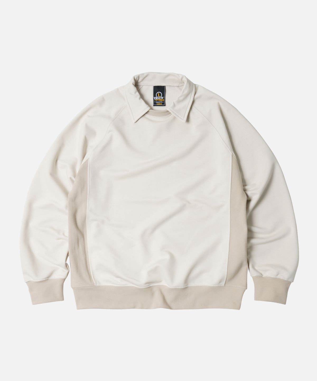 프리즘웍스(FRIZMWORKS) COLLAR LAYERED SWEATSHIRT _ BEIGE