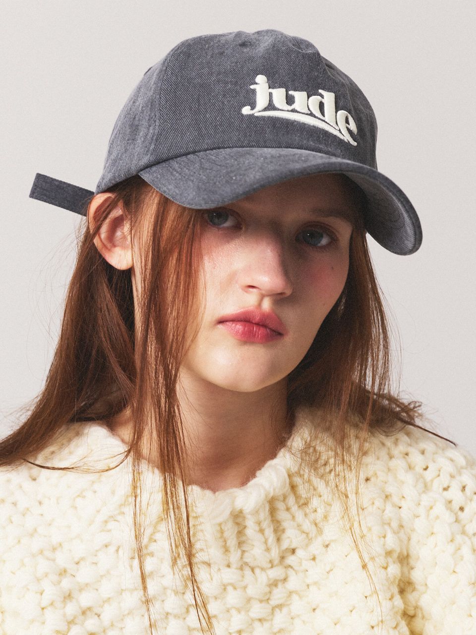 MUSINSA公式 | MOREJUDE JUDE LOGO CAP Deep Graywashing