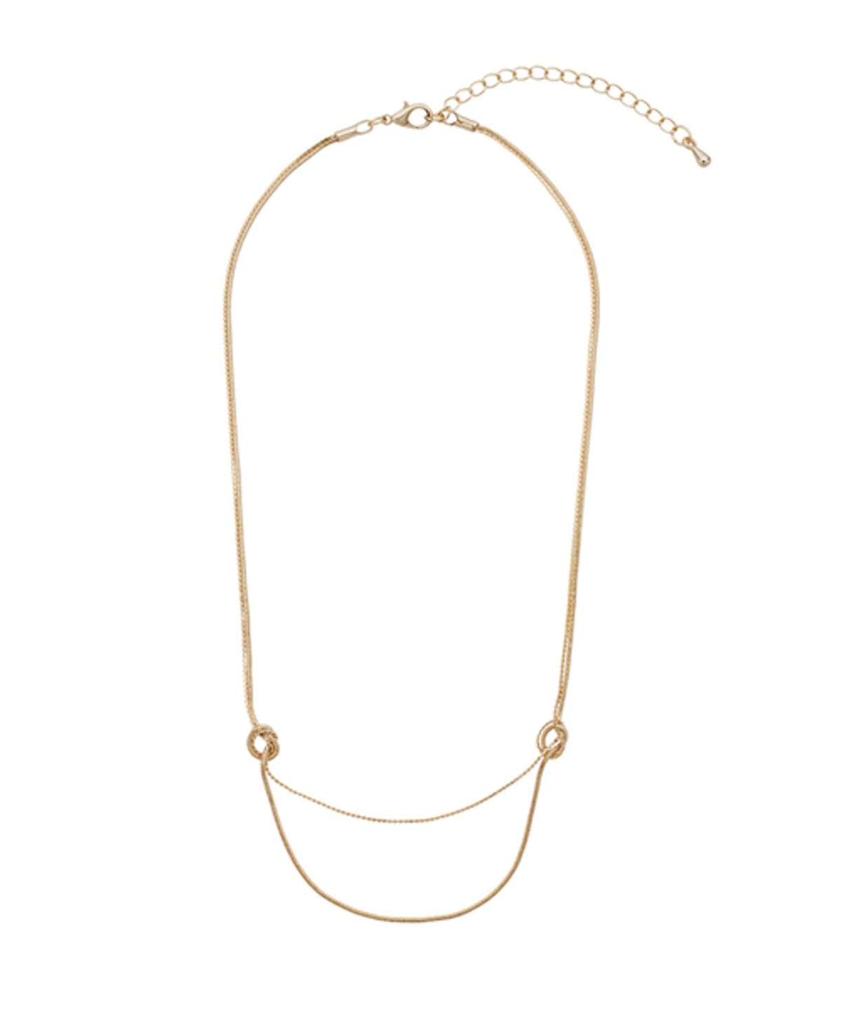에브리벌스데이(EVERYBIRTHDAY) Shirring knot gold layered necklace