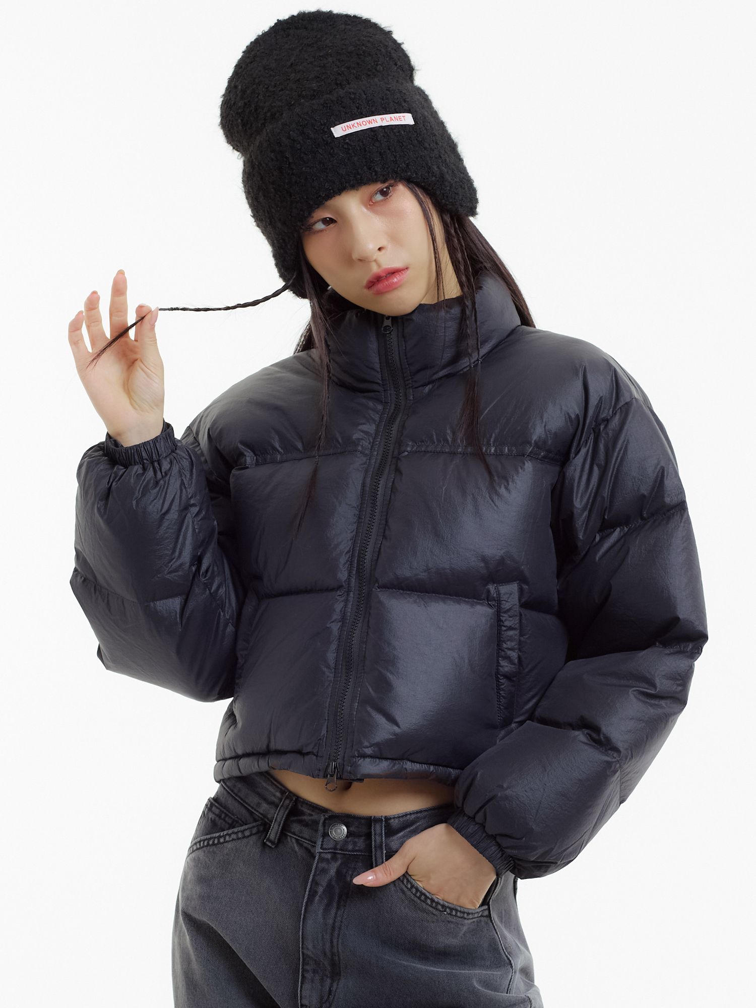 U　Nダウン　ブラックＭ THE NORTH FACE（ザ ノースフェイス） ライトダウンジャケット M