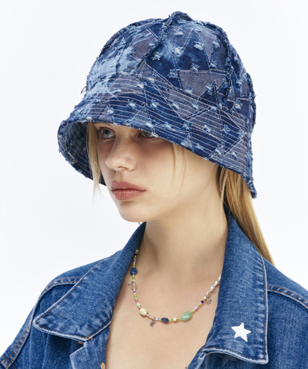 그레이티스트(THE GREATEST) Piece Denim Bucket BLUE