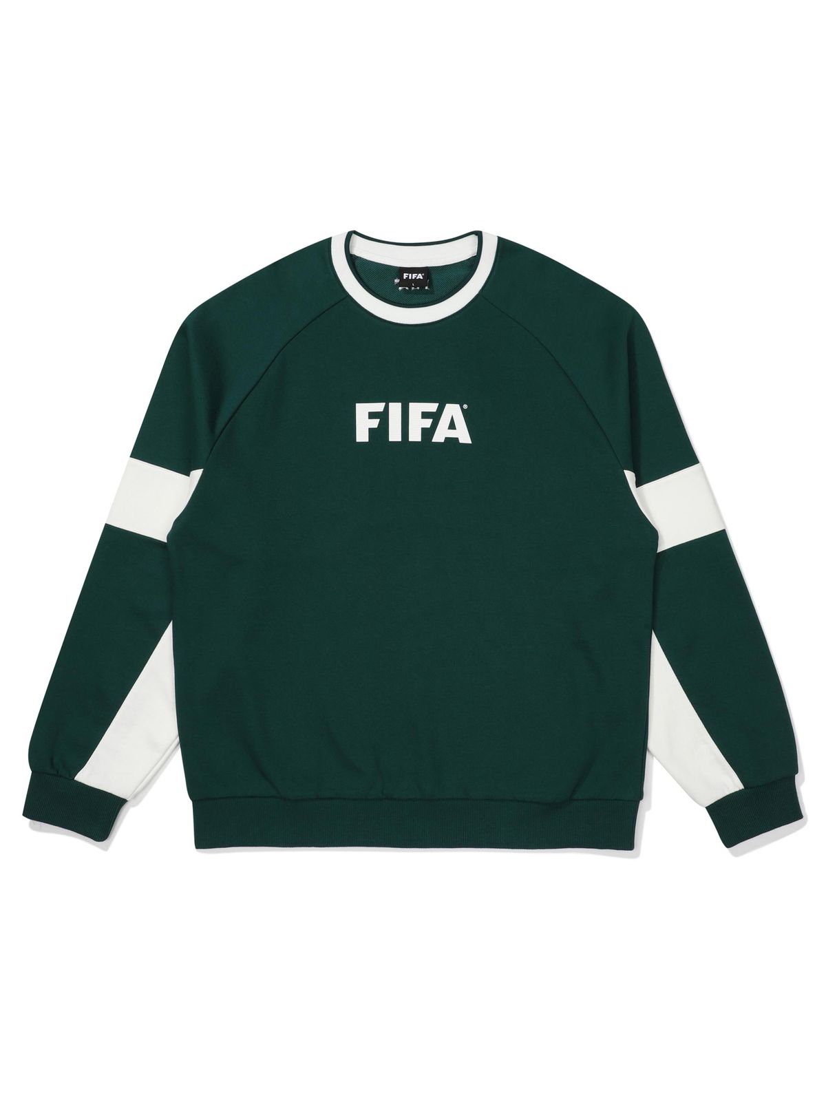 피파 1904(FIFA 1904) 세미오버핏 배색 맨투맨 그린