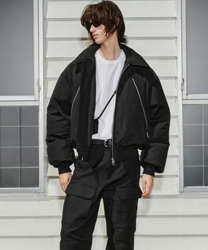 덕 다운 자켓 - 블랙