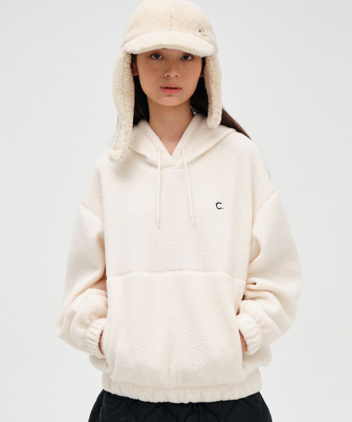 클로브(CLOVE) [23FW clove] Boa Shepherd Hoody (Cream)