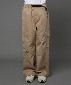 절개 코튼 카고 밴딩 팬츠 베이지