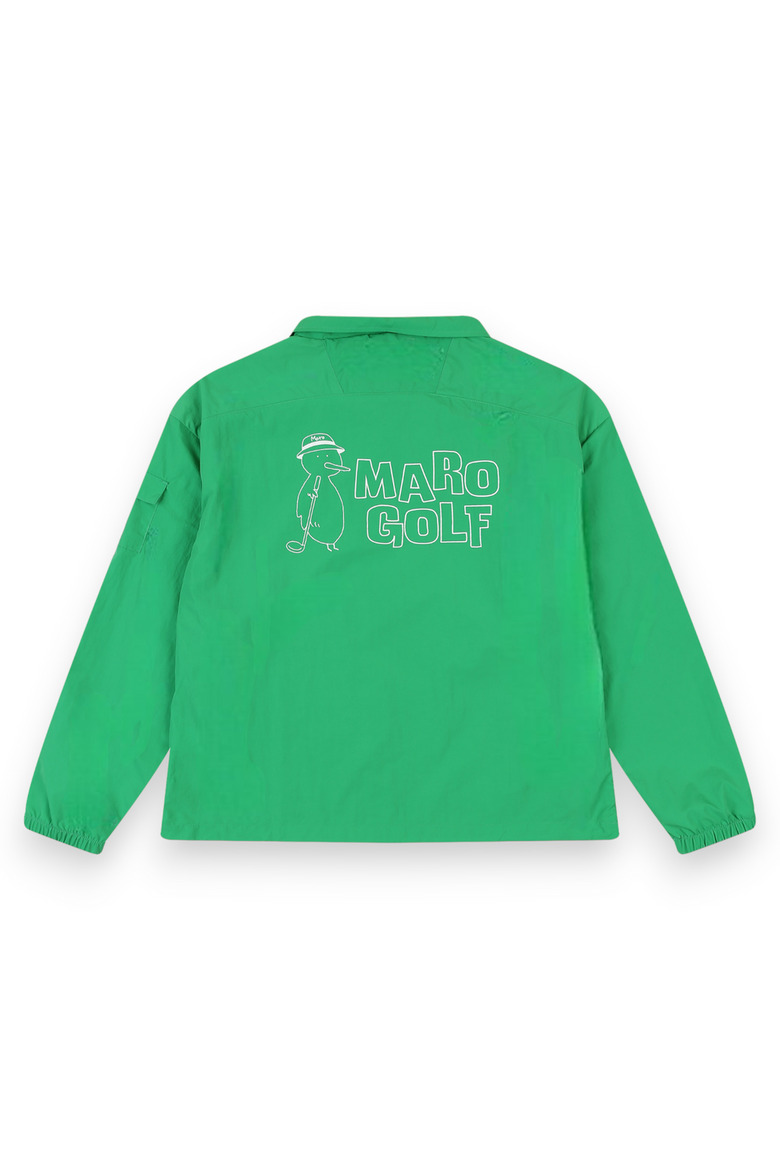 MARO ANORAK ZIP PULLOVER -GREEN-