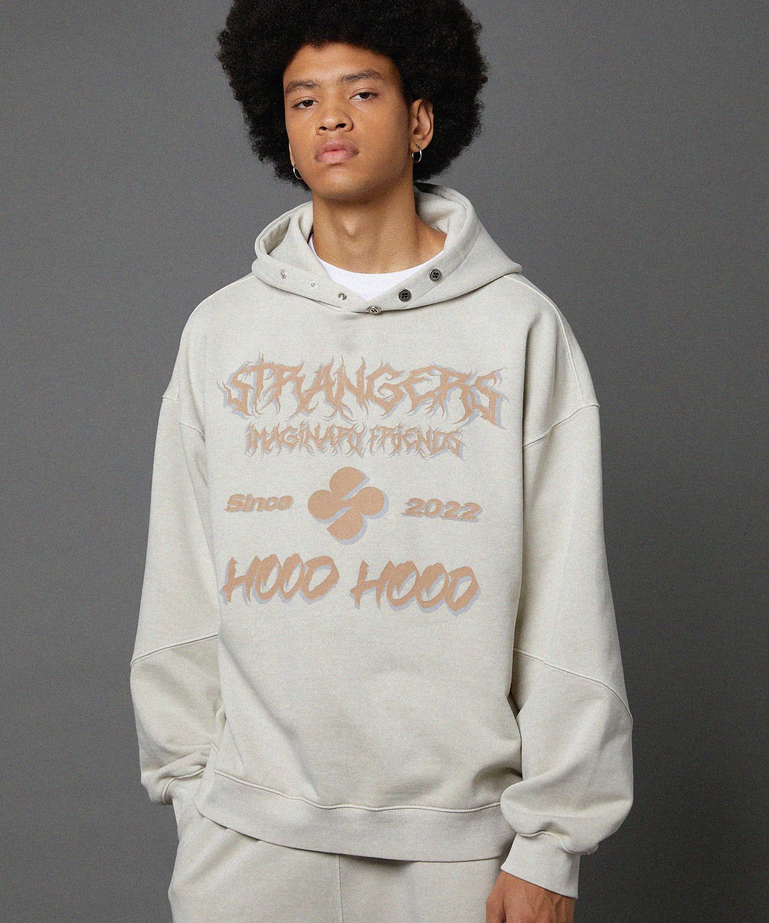 ★HOODHOOD★ Pigment logo hood oat beige MUSINSA | HOODHOOD Pigment logo hood oat beige